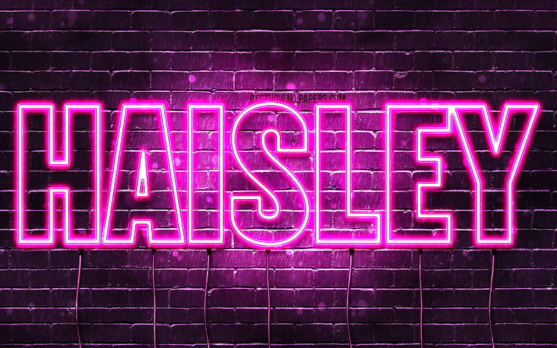 Haisley with names, female names, Haisley name, purple neon lights ...