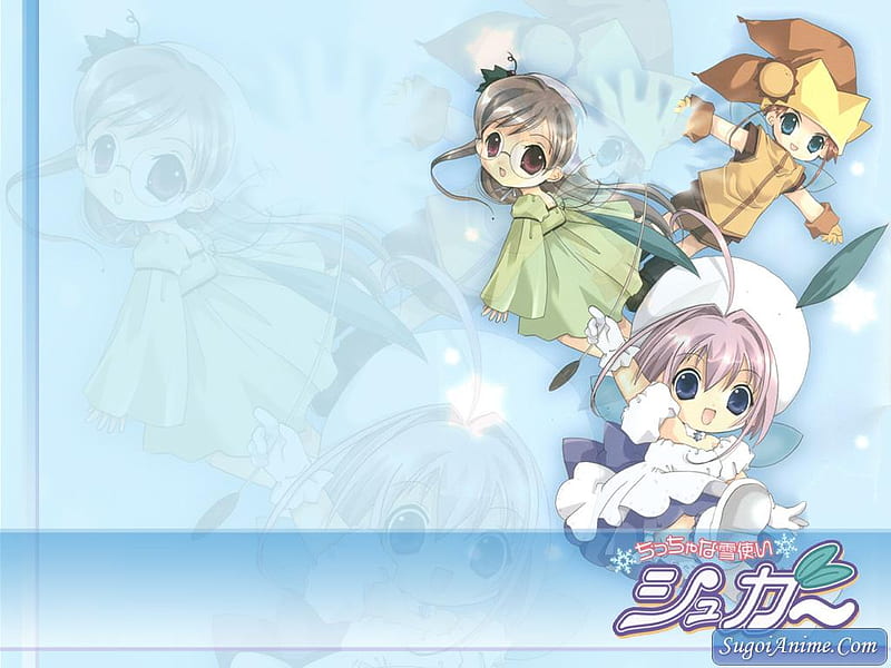 Little Snow Fairy Sugar, cute, anime, shoujo, fairy, blue, HD wallpaper