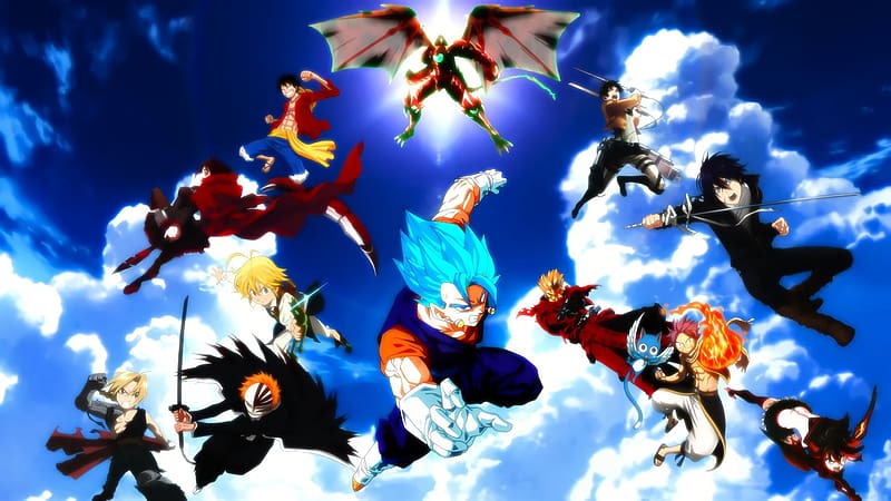 Anime Heroes (By CryingFaceSensation) : dbz  Anime crossover, All anime  characters, Anime fight