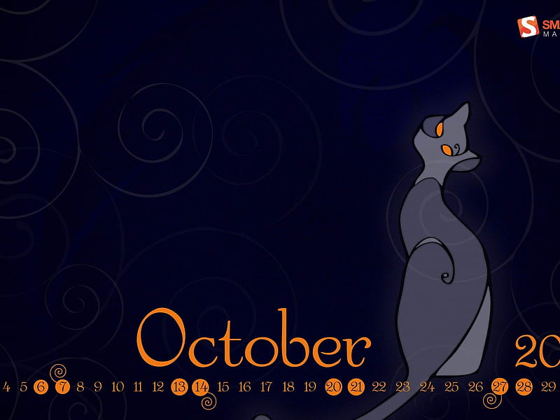 Blue October-October 2012 calendar, HD wallpaper