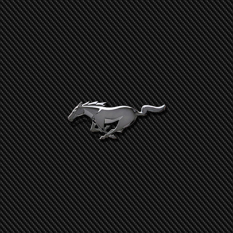 Mustang Carbon 2, badge, emblem, ford, logo, HD phone wallpaper