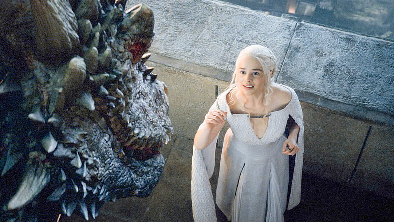 Game of Thrones (TV Series 2011–2019), mother, dragon, game of thrones, daenerys targaryen, tv series, Emilia Clarke, HD wallpaper