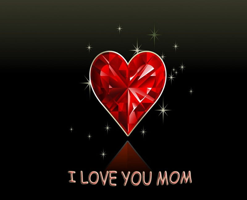 i love you mom, valentine, love, heart, mom, HD wallpaper