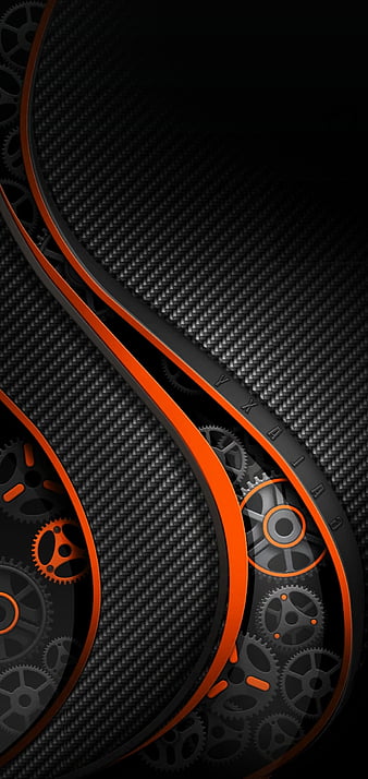 Orange Machine, black, red, HD phone wallpaper | Peakpx