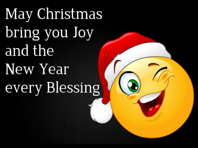 May christmas bring you joy, blessing, christmas, smiley, greeting, joy, HD wallpaper