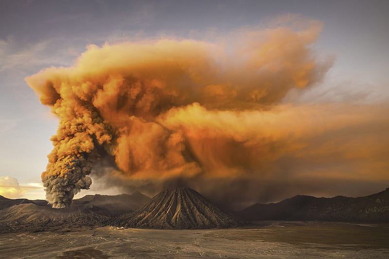 Mount Bromo, Indonesia, Volcano, Mountain, Java, Cinder cone, Nature, HD wallpaper