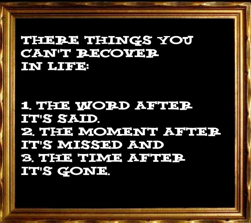 Three Things, break up, gone, life, love, missed, new, recover, saying, time, word, HD wallpaper