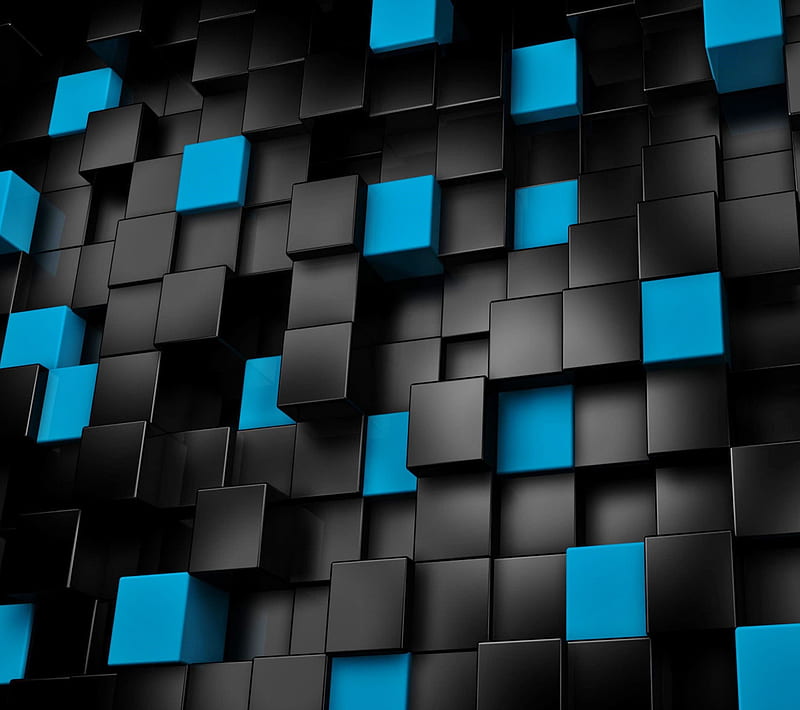 3d Abstract, black, blue, curve, HD wallpaper