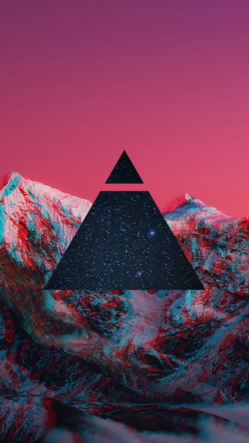 Triangle galaxy, galaxy, hipster, mountain, stars, sunset, swag, triangle,  HD phone wallpaper | Peakpx