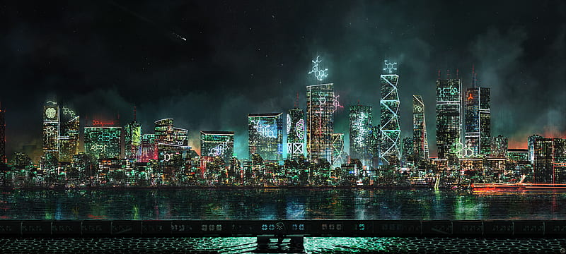 Neuro Valley 50 Cyberpunk City Artist Artwork Digital Art Buildings Hd Wallpaper Peakpx