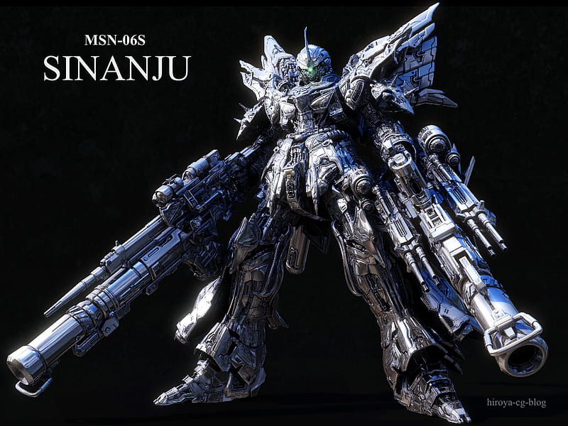 Msn 06s Sinanju Zeon Cg Tech Black Gundam Uc 3d Cool Mecha Sinanju Hd Wallpaper Peakpx