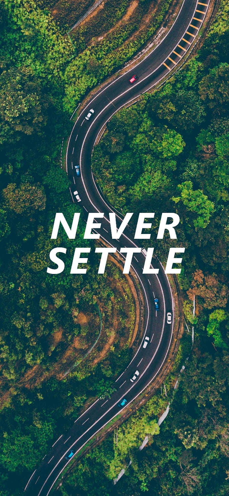 NEVER SETTLE 2, aerial, drone, iphone, iphone x, nature, never, never settle, settle, HD phone wallpaper