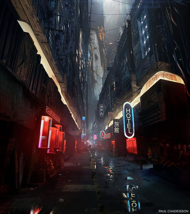 Blade Runner 2049, cyberpunk, Blade Runner, neon, reflection, HD phone wallpaper