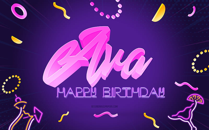 Happy Birtay Ava Purple Party Background, Ava, creative art, Happy Ava birtay, Ava name, Ava Birtay, Birtay Party Background, HD wallpaper