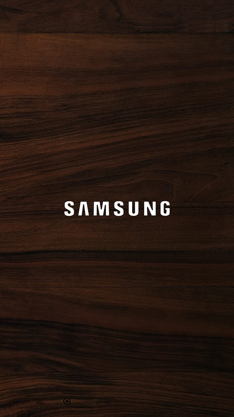 Samsung wood logo, HD phone wallpaper