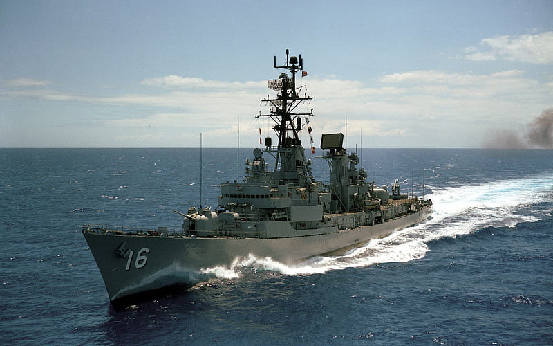 USS Joseph Strauss, DDG-16, destroyer, United States Navy, US army, battleship, US Navy, Adams-class, R, HD wallpaper