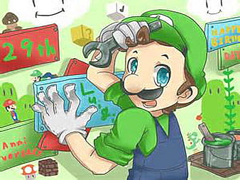 Soplay Super Mario Toys Sitting Posture Luigi Figure 6