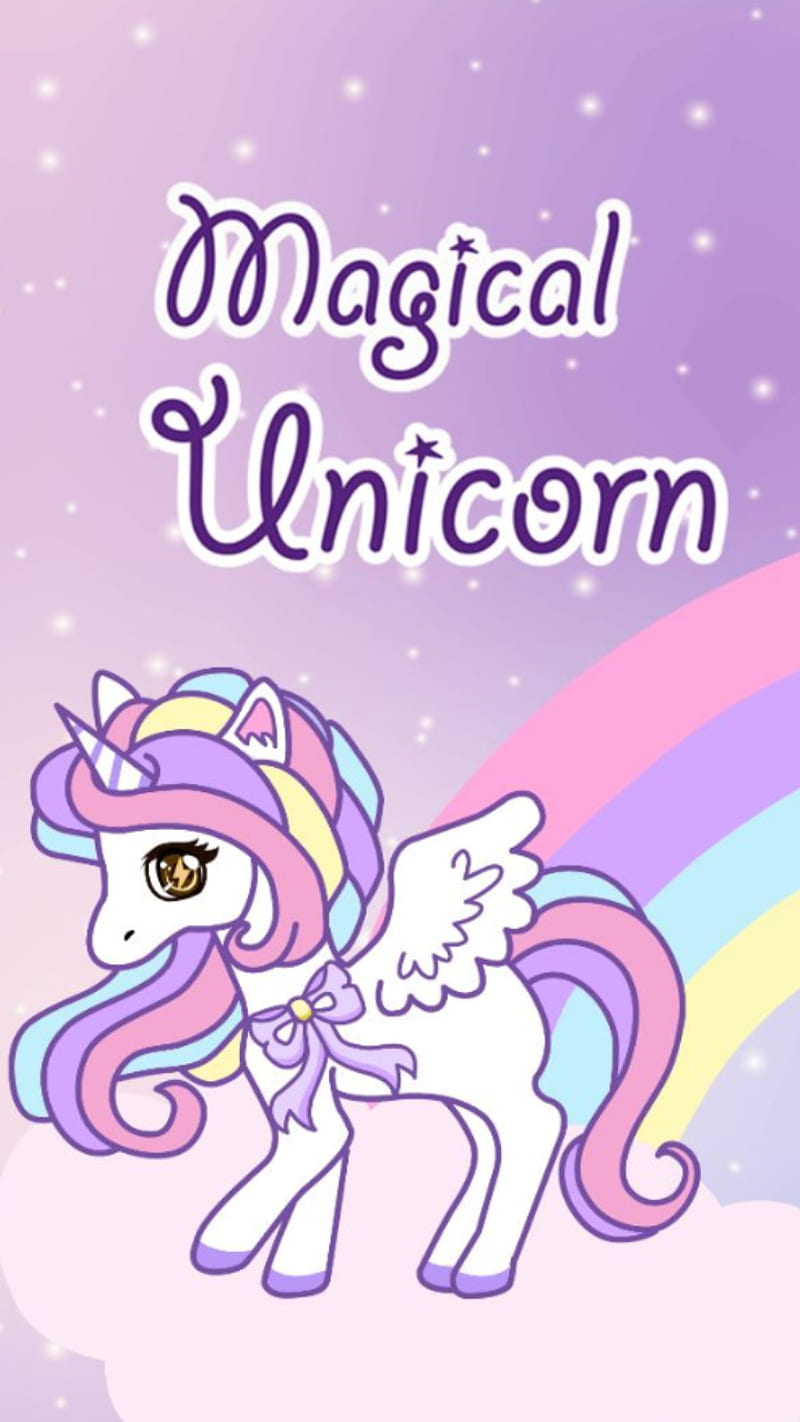 Magical unicorn, pastel, unicorns, HD phone wallpaper