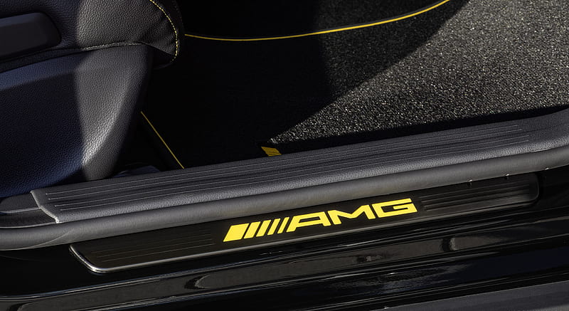 2018 Mercedes-AMG GLA 45 4MATIC Yellow Night Edition (Color: Cosmos Black) - Door Sill , car, HD wallpaper
