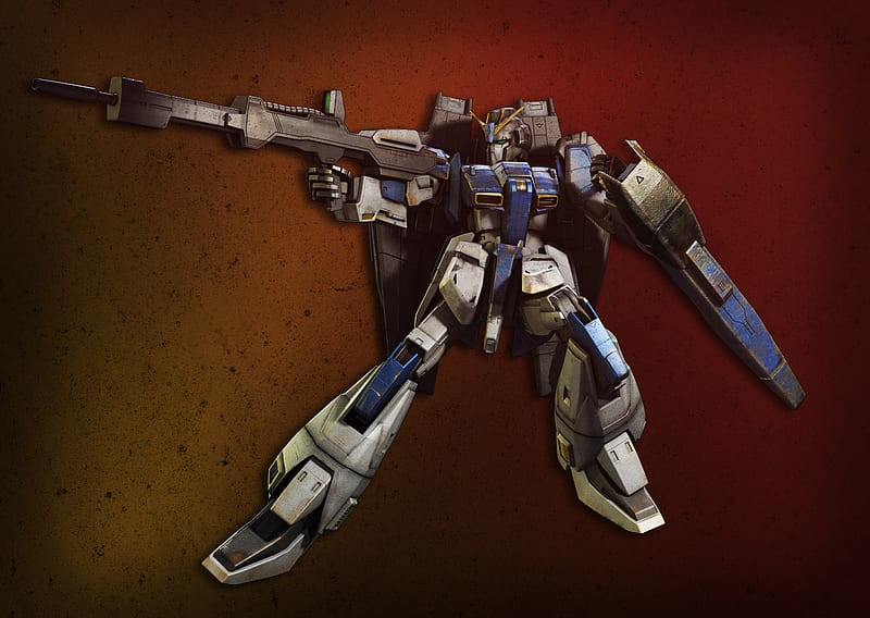 Zeta Blue Frame Gundam, gundam, zeta, mecha, anime, beam rifle, blue ...