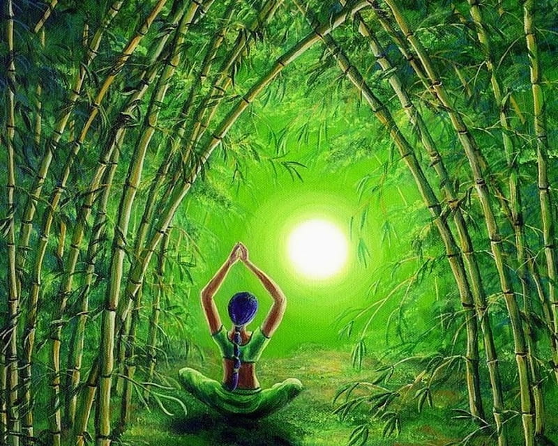 Green Tara of Bamboo, hinduism, colors, love four seasons, spring, trees,  yoga, HD wallpaper | Peakpx