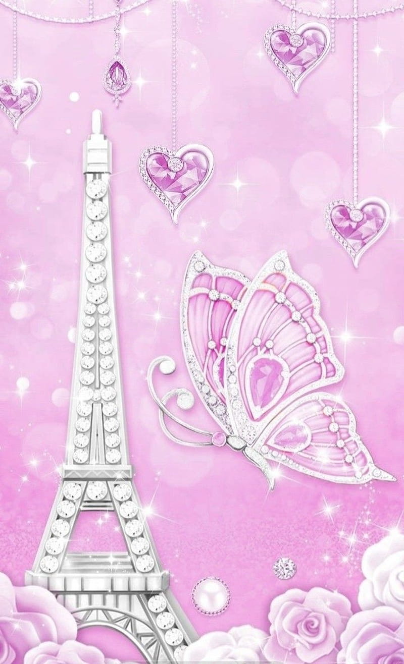 Eiffel Tower In Paris With Pink Trees Background, Paris Filter Picture  Background Image And Wallpaper for Free Download