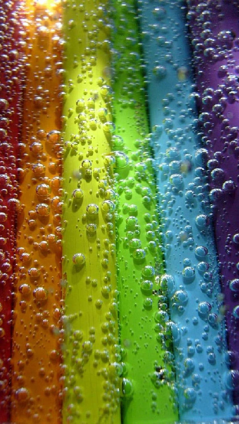 Bubbles, bubble, colour, colours, green, orange, purple, red, yellow, HD phone wallpaper
