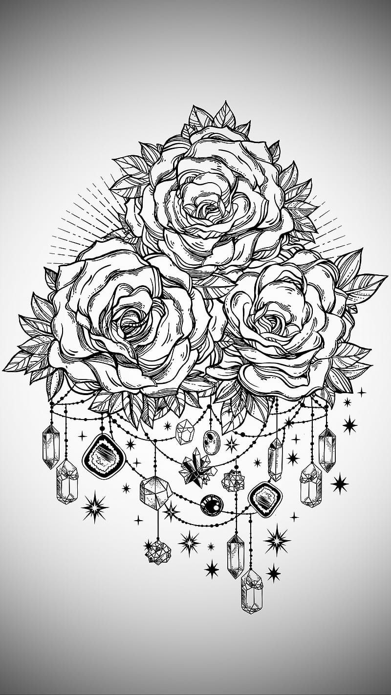 Fantasty Girl Flower Tattoo 4K Wallpaper 62514