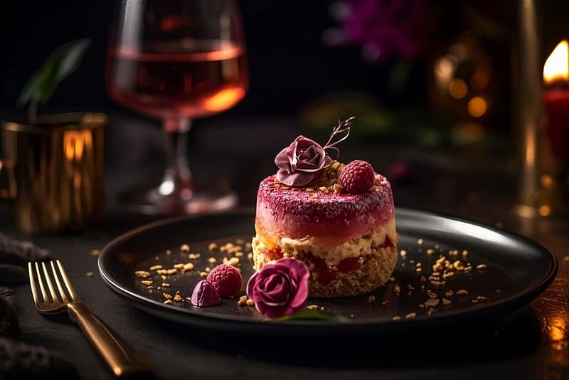 Cake with wine, Celebration, Dessert, Wine, Berries, HD wallpaper