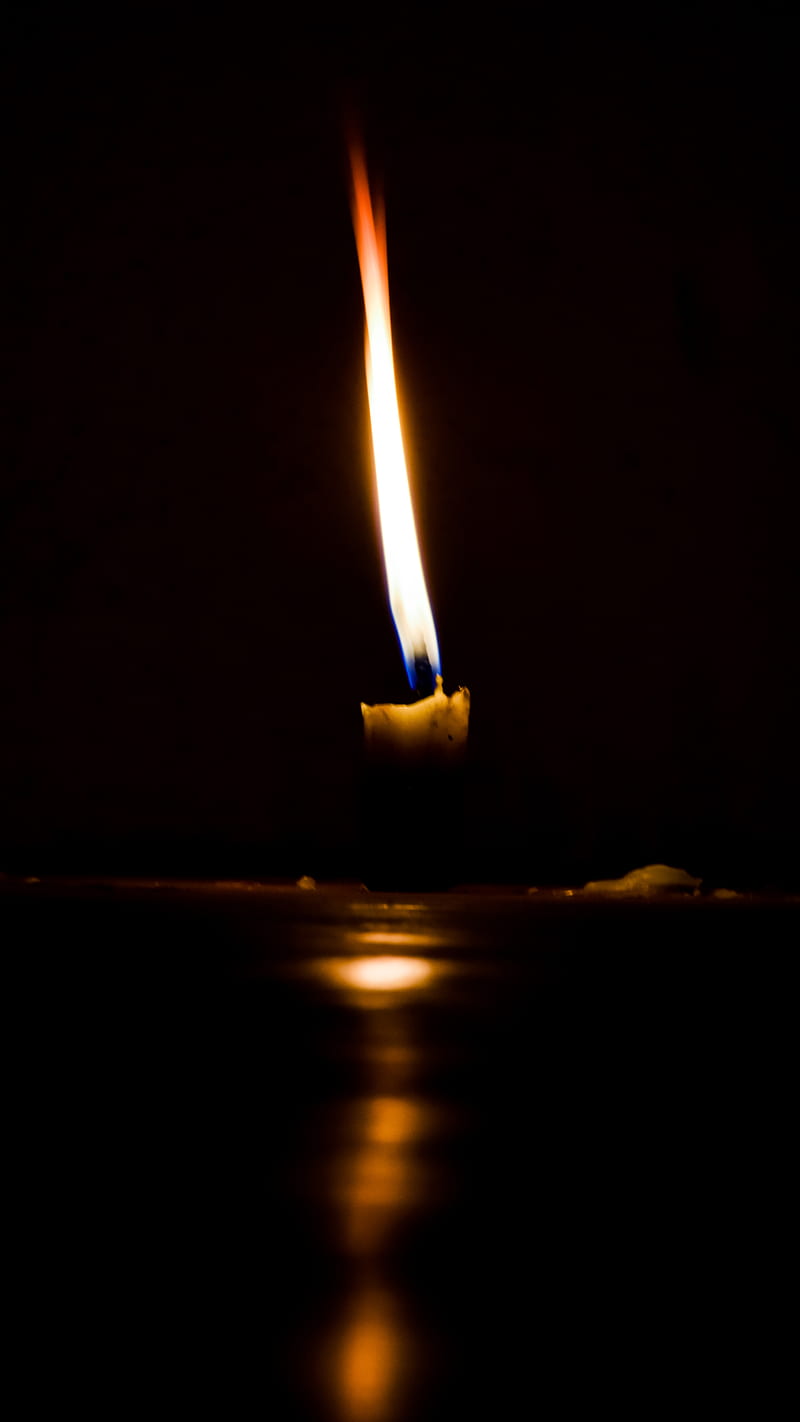 Crying candle, fire, flame, light, yellow, HD phone wallpaper