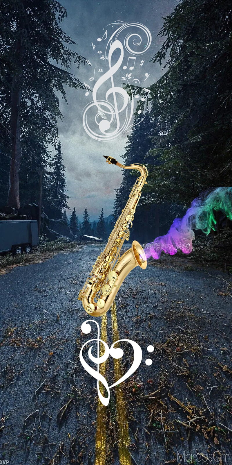 Download 3D Neon Saxophone Music Wallpaper  Wallpaperscom