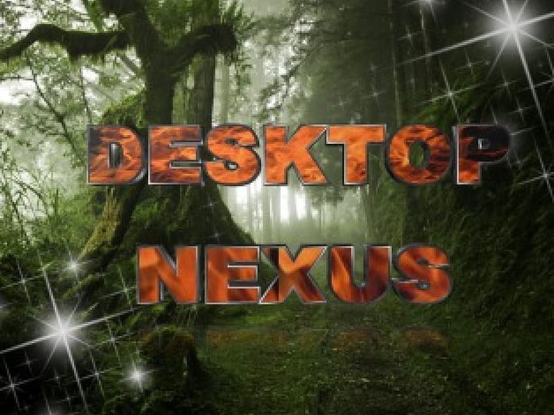 Nexus, 3D laters, forest, tree, hop efects, HD wallpaper