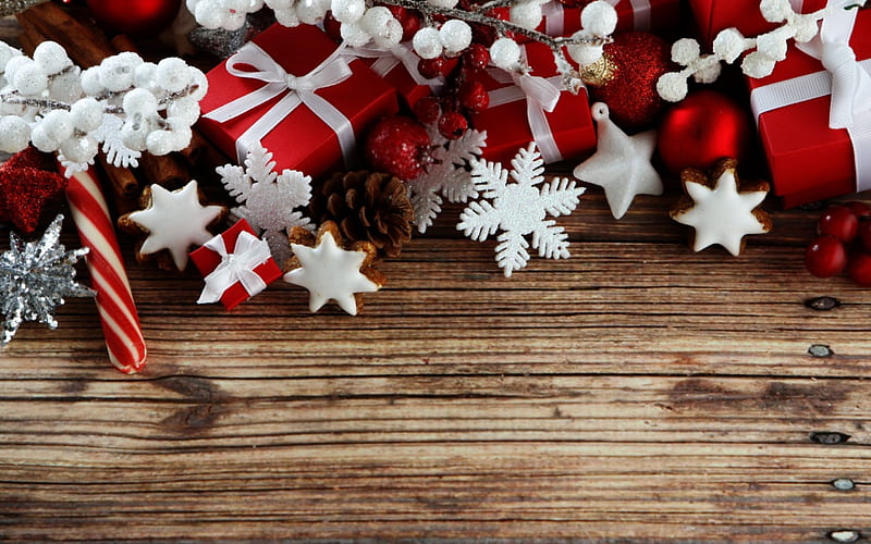 Merry Christmas!, red, craciun, christmas, decoration, white, wood, HD wallpaper