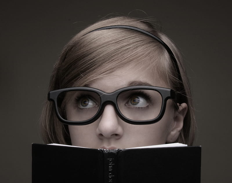 reading, glasses, girls, woman, HD wallpaper
