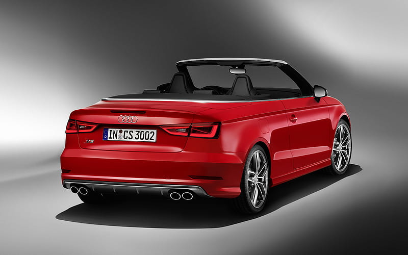 Audi, Audi S3 Cabriolet, Car, Convertible, Luxury Car, Red Car, Subcompact Car, HD wallpaper