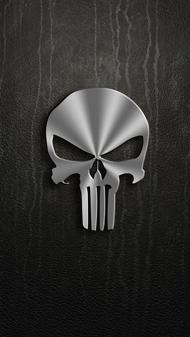 Punisher Logo, game, marvel, skull, HD phone wallpaper