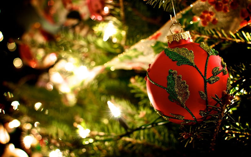 Merry Christmas!, globe, red, tree, ball, green, christmas, fir, lights, HD  wallpaper | Peakpx