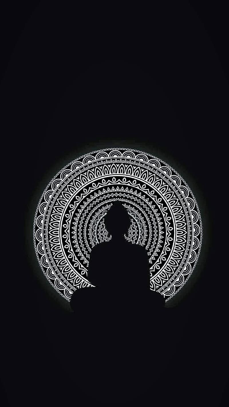 Buddha , Silhouette, religious teacher, siddhartha gautama, lord, HD phone wallpaper