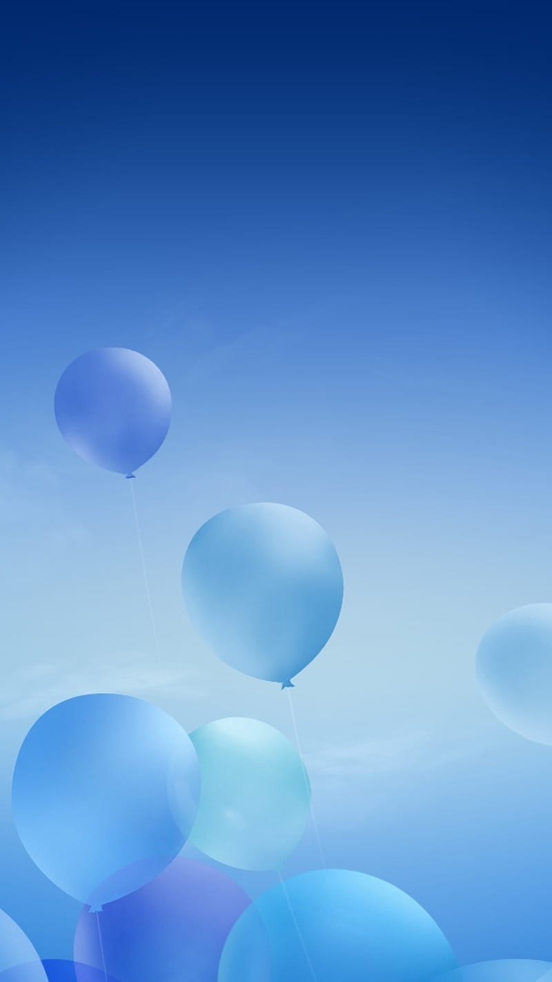 Balloons , blue, fly away, light, background, HD phone wallpaper