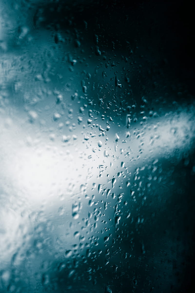 Glass, drops, rain, surface, macro, HD phone wallpaper | Peakpx