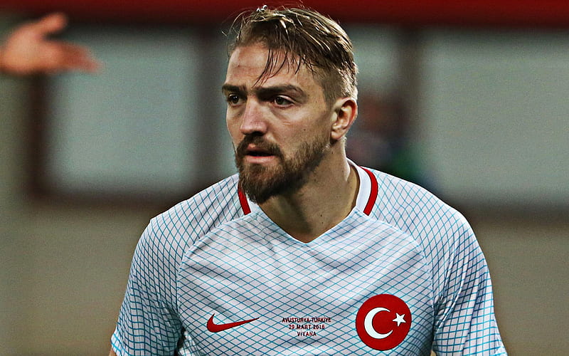 Caner Erkin, Turkish national football team, portrait, Turkish football player, defender, football, Besiktas, HD wallpaper