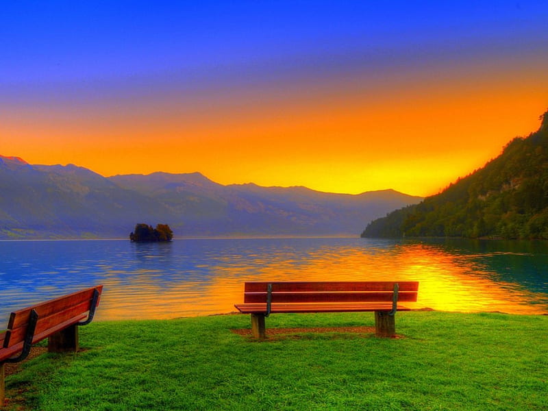 Peace, sunset, nature, lake, relax, HD wallpaper | Peakpx