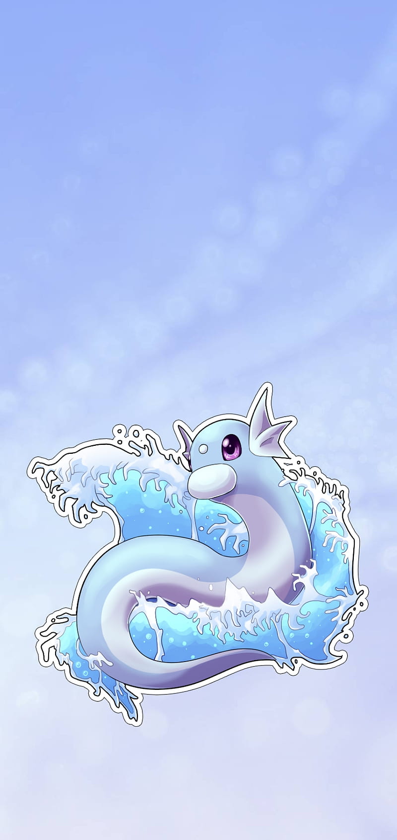Dratini, blue, bright, cute, dragon, pokemon, HD phone wallpaper | Peakpx