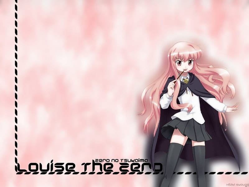 Louise The Zero, the familiar of zero, anime, cape, long hair, pink hair,  HD wallpaper | Peakpx
