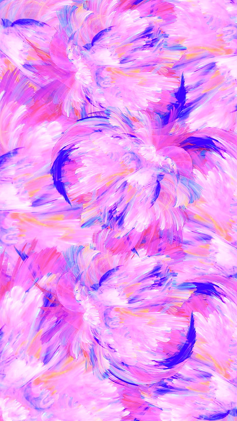 Feathered Paint Swipes, ColetteLrsn, artsy, bright, feathered swipes, feathers, paint swipes, pink and purple , pretty, texture, HD phone wallpaper