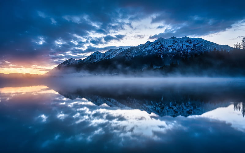 Mountain Reflection on Lake Side, HD wallpaper