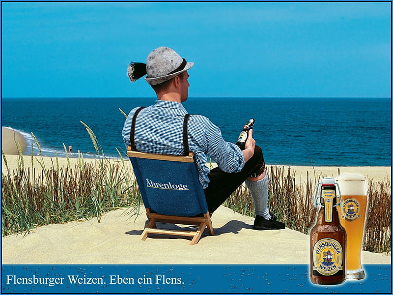 Flensburger - German Beer, draft, beach, germany, flensburger, beer, weizen, bier, HD wallpaper