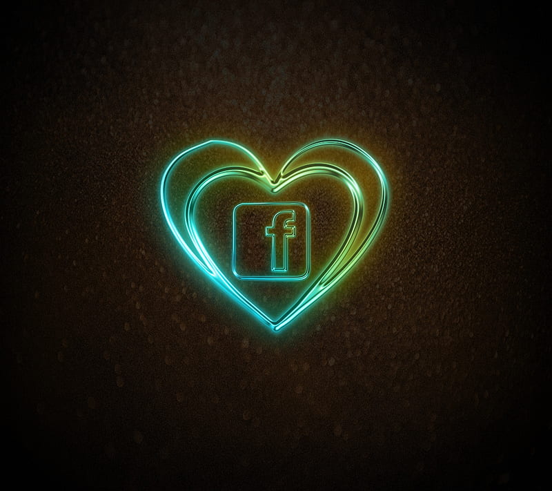 facebook, heart, logo, HD wallpaper