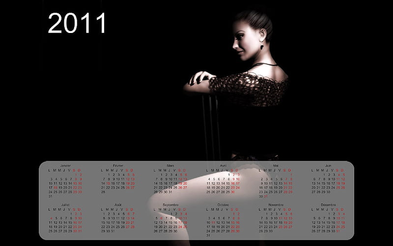 Calendar 2011, black, 3d, woman, sexy, HD wallpaper | Peakpx