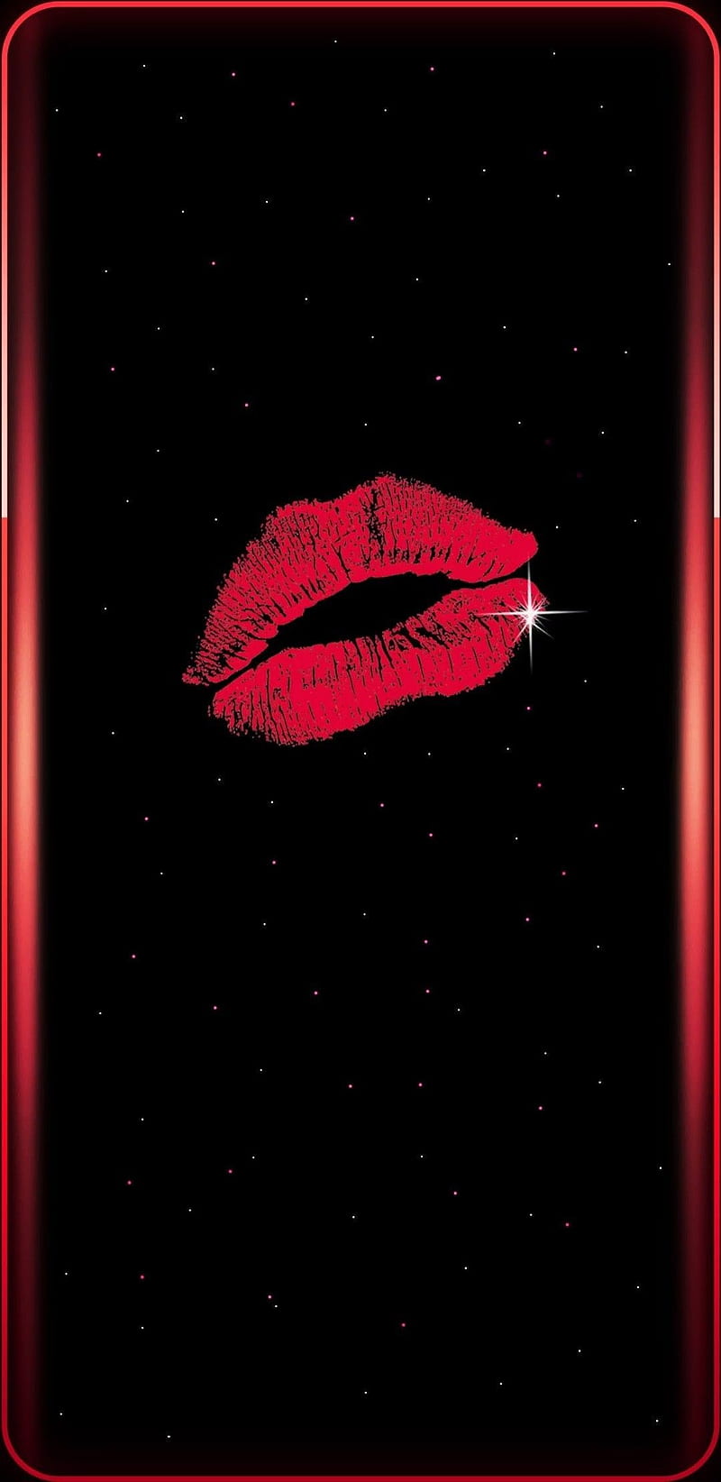 Red Lip, girly, glow, kiss, love, mouth, HD phone wallpaper